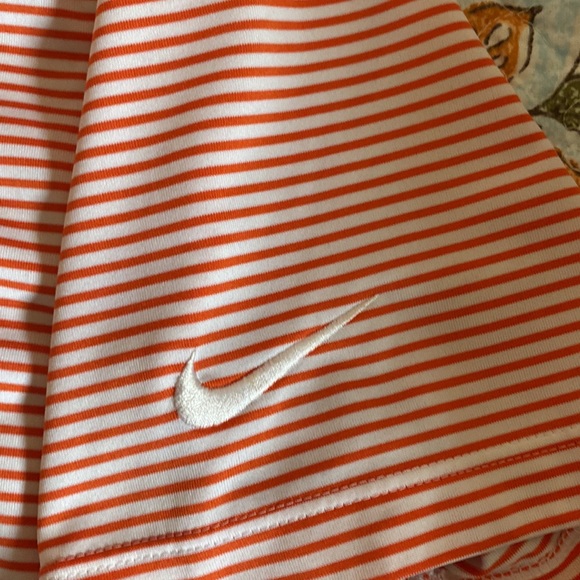 Mens Clemson orange and white stripped Nike golf polo - Picture 3 of 8